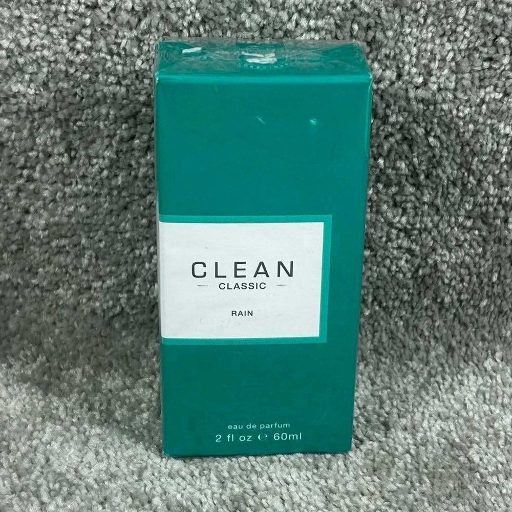CLEAN CLASSIC Rain Eau de Parfum Fresh Aquatic Floral Fragrance Teal 2oz 60ml